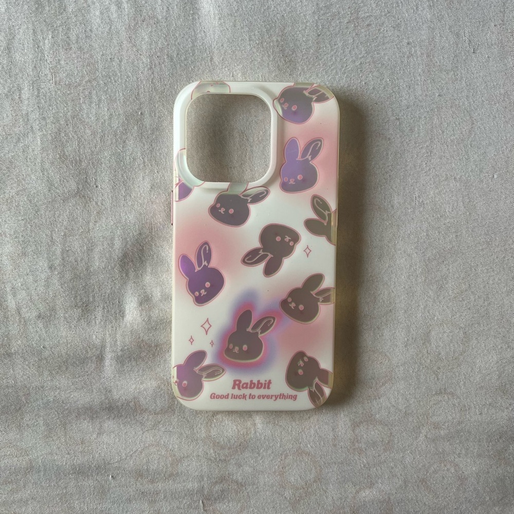 (Never Used) iPhone 13 Pro Pastel Rabbit Phone Case